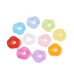 Frosted Transparent Acrylic European Beads&nbsp;OACR-Q197-05-A