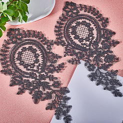 Polyester Embroidery Flower Lace Appliques&nbsp;DIY-WH0409-61