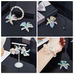 12Pcs UV Plating Transparent Acrylic Beads&nbsp;MACR-FH0001-27