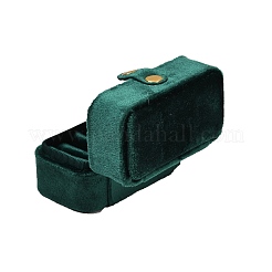 Mini Rectangle Velvet Ring Storage Boxes with Snap Buttons&nbsp;CON-Z009-02