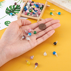 Cat Eye Pendants&nbsp;HJEW-TA0001-02S