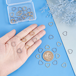 40Pcs 2 Style 304 Stainless Steel Linking Ring&nbsp;STAS-UN0041-26