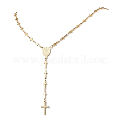 304 Stainless Steel Y-Shaped Cross Link Chain Necklaces&nbsp;NJEW-JN05119
