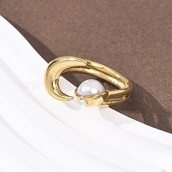 Opaque Acrylic Imitation Pearl Cuff Rings&nbsp;RJEW-P177-03D-G
