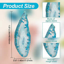 8Pcs Natural Agate Dyed Big Pendants&nbsp;G-BC0001-46B