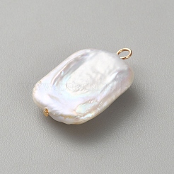 Natural Baroque Keshi Pearl Pendants&nbsp;KK-CJC0025-001G-10