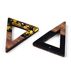 Opaque Resin & Walnut Wood Pendants&nbsp;RESI-N039-39