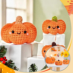 1Set Halloween Theme DIY Pumpkin Knitting Kits for Beginners&nbsp;DIY-SC0026-82