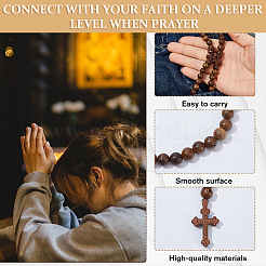 3Pcs Wood Bead Necklaces & Bracelets Sets&nbsp;HJEW-DC00130