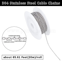 DIY 304 Stainless Steel Cable Chains&nbsp;DIY-BBC0002-50