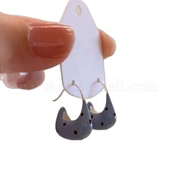 Alloy Enamel Polka Dot Pattern Dangle Earrings&nbsp;WG044D4-01
