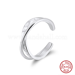 925 Sterling Silver Cuff Rings&nbsp;RJEW-H257-04P
