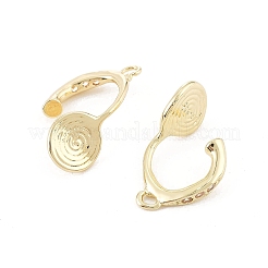 Brass Clip-on Earring Findings&nbsp;KK-K371-27A-G