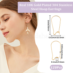 120Pcs 304 Stainless Steel Hoop Earrings&nbsp;STAS-BBC0009-67