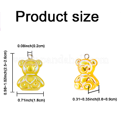 16Pcs 8 Colors Electroplated Resin Pendants&nbsp;CRES-FP0001-12