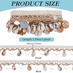 3 Yards Ethnic Style Cotton Fringe Lace Ribbon&nbsp;OCOR-WH0100-35E