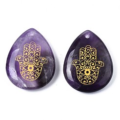 Natural Amethyst Pendants&nbsp;G-T122-73E