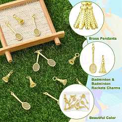 12Pcs 2 Styles Brass Pendants&nbsp;KK-CJ0004-49