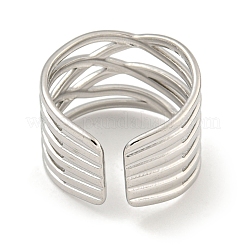 Non-Tarnish 304 Stainless Steel Open Cuff Ring&nbsp;RJEW-A043-27P
