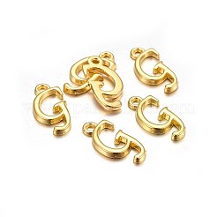 Golden Plated Alloy Letter Pendants&nbsp;PALLOY-J718-01G-G