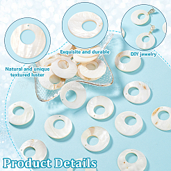 40Pcs Shell Pearl Pendants&nbsp;SSHEL-GA0001-18