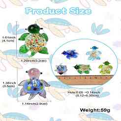 5Pcs 5 Colors Handmade Lampwork Pendants & Displays&nbsp;LAMP-CJ0002-26