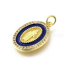 Brass Micro Pave Cubic Zirconia Pendants&nbsp;KK-U072-37G