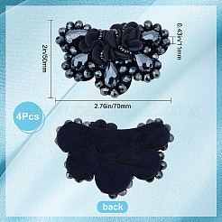 4Pcs Glass Rhinestone Sew on Ornament Accessories&nbsp;FIND-CP0001-09