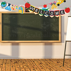 Welocome & School Supplies Paper Banners&nbsp;DIY-WH0453-42