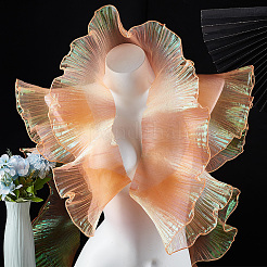 10 Yards Mermaid Color Polyester Pleated Lace Trim Ribbon&nbsp;DIY-WH0419-44B