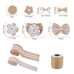 Handmade Imitation Hemp Costume Accessories with Imitation Pearl&nbsp;DIY-NB0002-29