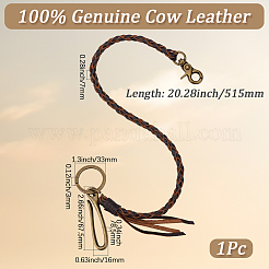 Braided Leather Cord Tassel Pants Chains&nbsp;AJEW-WH20054-182AB-02