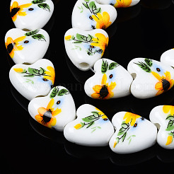 Handmade Porcelain Ceramic Beads Strands&nbsp;PORC-S502-045C