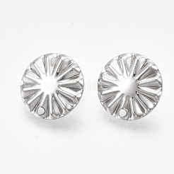 Non-Tarnish 304 Stainless Steel Stud Earring Findings&nbsp;STAS-S079-48B
