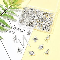 70Pcs 7 Styles Tibetan Style Alloy Message Pendants&nbsp;TIBEP-FS0001-36