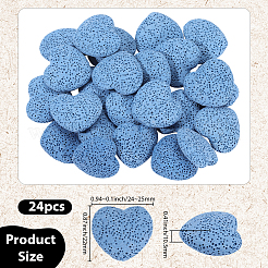 24Pcs Unwaxed Natural Lava Rock Beads&nbsp;G-PA0002-13A