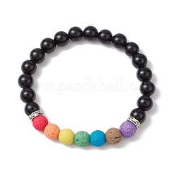 3Pcs Chakra Round Natural Gemstone Beads Stretch Bracelet Sets for Women&nbsp;BJEW-JB10967