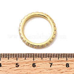 Brass Micro Pave Cubic Zirconia Finger Rings&nbsp;RJEW-P166-09B-G