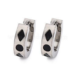 304 Stainless Steel with Enamel Earrings&nbsp;EJEW-M001-20B-P