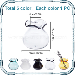 5Pcs 5 Colors Glass Vase Mini Model&nbsp;DIY-DR0001-79B