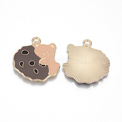 Alloy Enamel Pendants&nbsp;X-ENAM-T011-45KC-RS