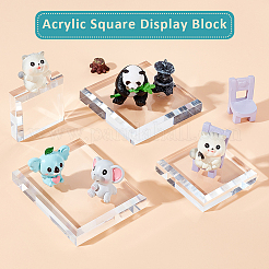 4Pcs 4 Styles Acrylic Display Pedestals&nbsp;ODIS-GA0001-58