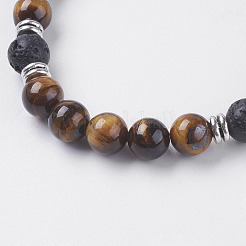 Natural Lava Rock Beads Stretch Bracelets&nbsp;BJEW-I241-07