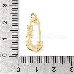 Brass Clear Cubic Zirconia Pendants&nbsp;KK-B187-22G