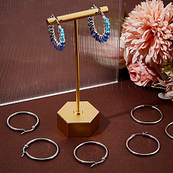30 Pairs 304 Stainless Steel Hoop EarRing Shapes&nbsp;EJEW-SP0001-02A-P
