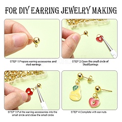 50Pcs 304 Stainless Steel Stud Earring Findings&nbsp;STAS-YW0001-89