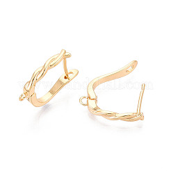 Brass Hoop Earring Findings&nbsp;KK-N267-29G