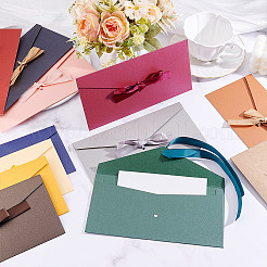 36Pcs 12 Colors Paper Envelope with Bowknot&nbsp;AJEW-NB0006-85