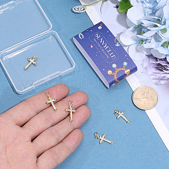 8Pcs Brass Micro Pave Clear Cubic Zirconia Pendants&nbsp;KK-SC0007-99