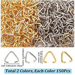 300Pcs 2 Colors Iron Triangle Linking Ring&nbsp;IFIN-SP0001-70